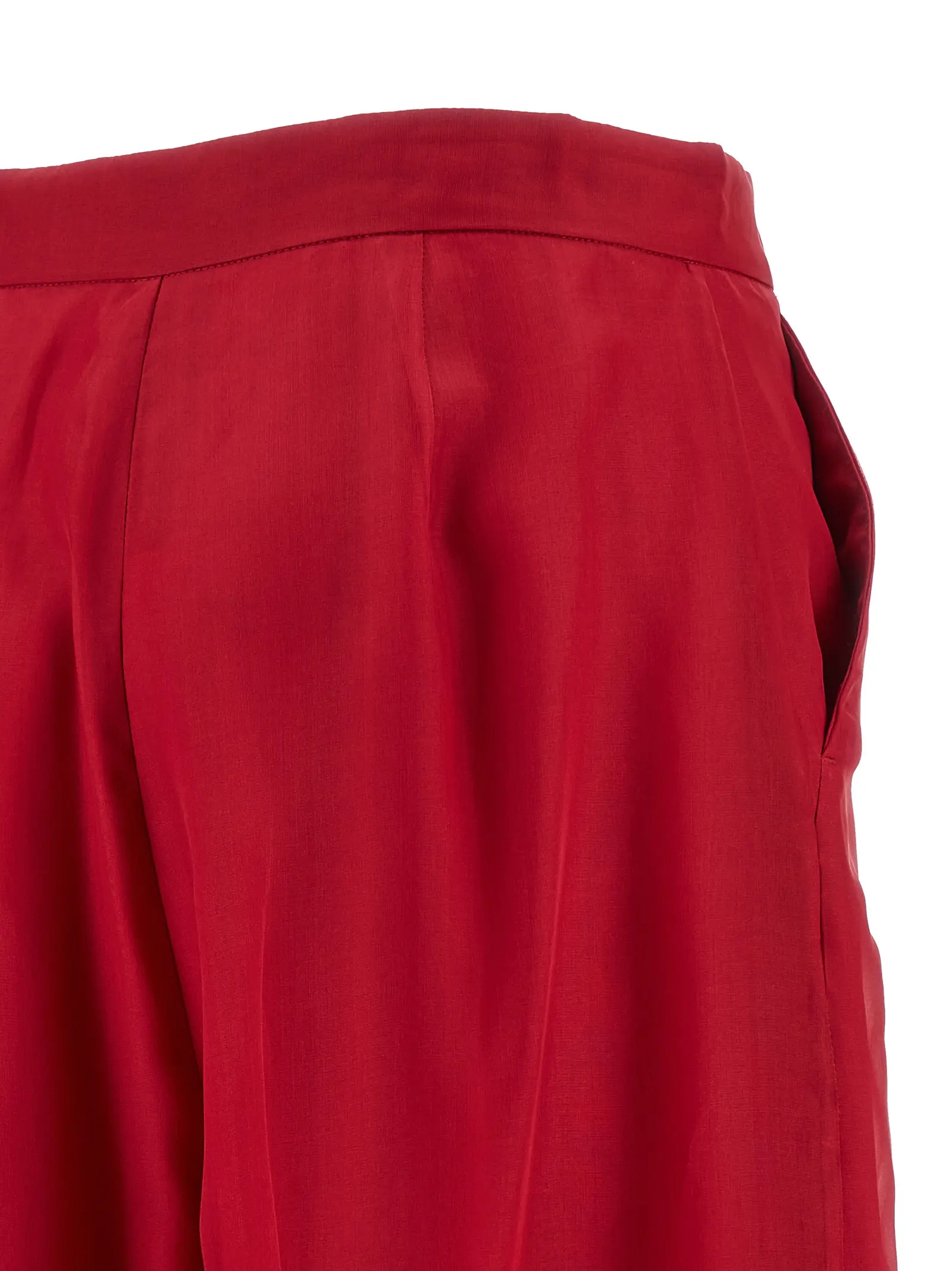 Штани Max Mara MxeOlivi червоні 4 'MxeOlivi' pants 100% silk MAX MARA Red