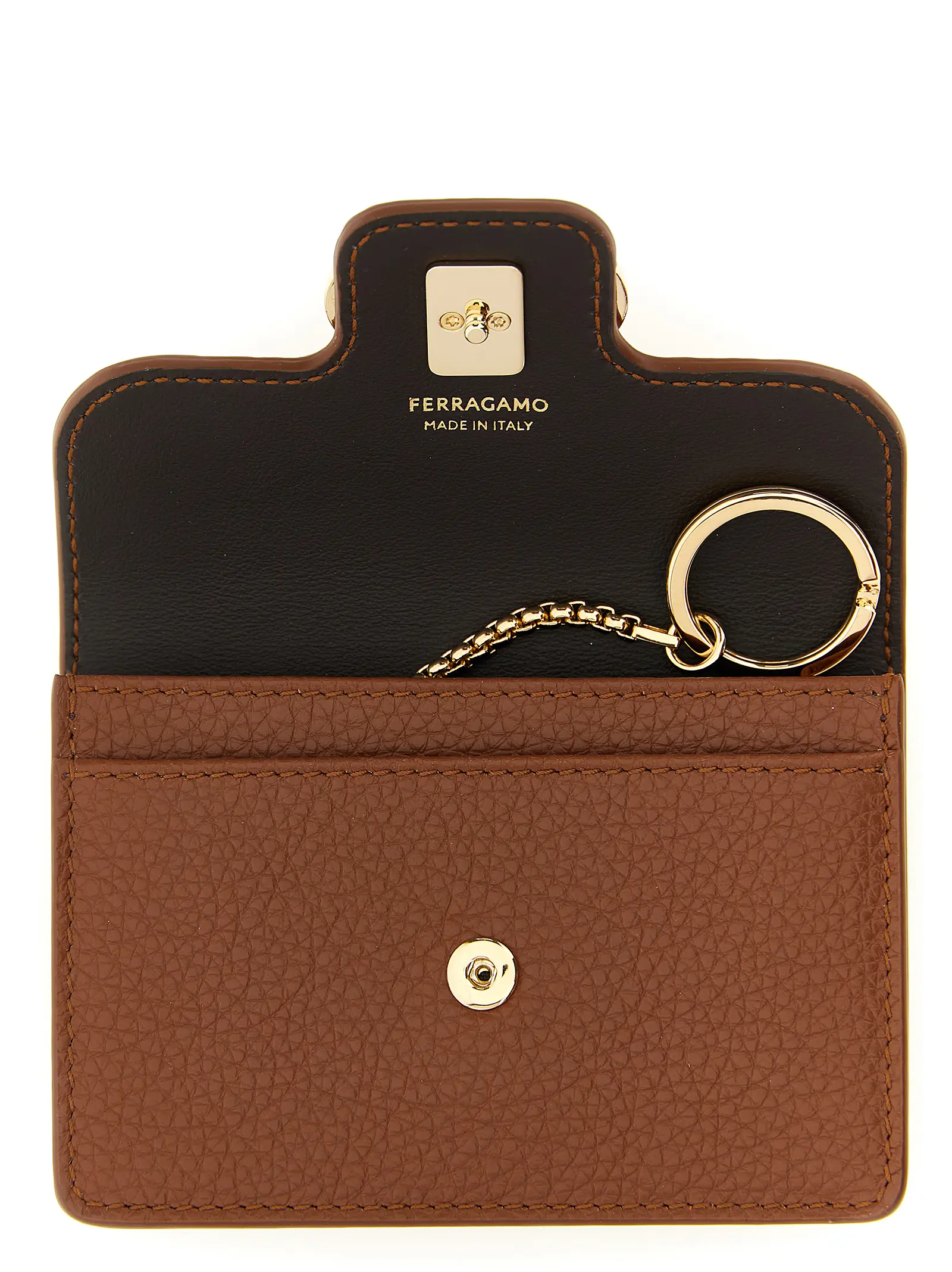 Брелок Ferragamo Gancini коричневий 3 'Gancini' keyring Woman FERRAGAMO Brown