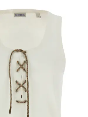 'Cleo' tank top Woman BURBERRY White