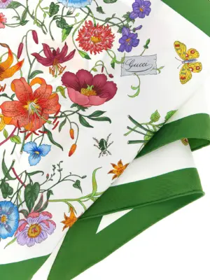 'Gucci Flora' scarf 8653523G0019067 GUCCI White