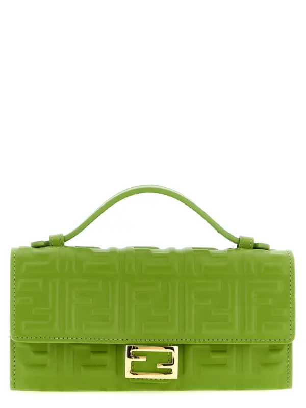 'Continental Baguette' wallet on chain FENDI Green