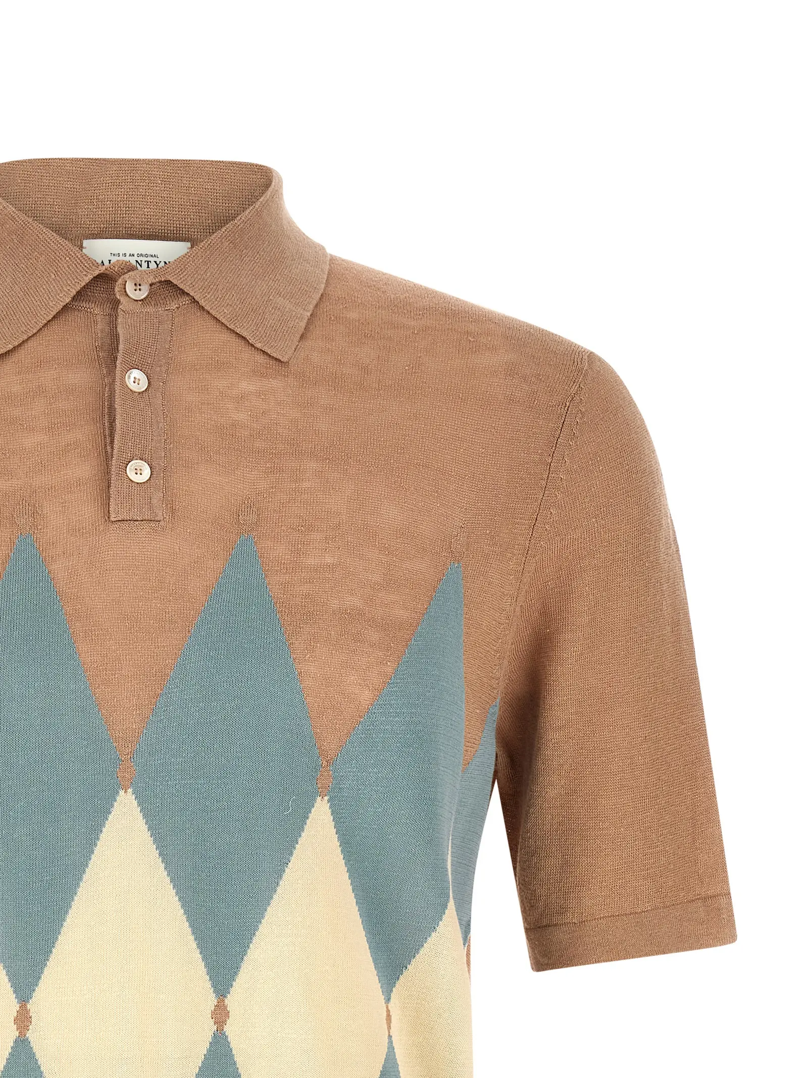 Поло Ballantyne Argyle бежеве 3 Polo Argyle Man BALLANTYNE Beige