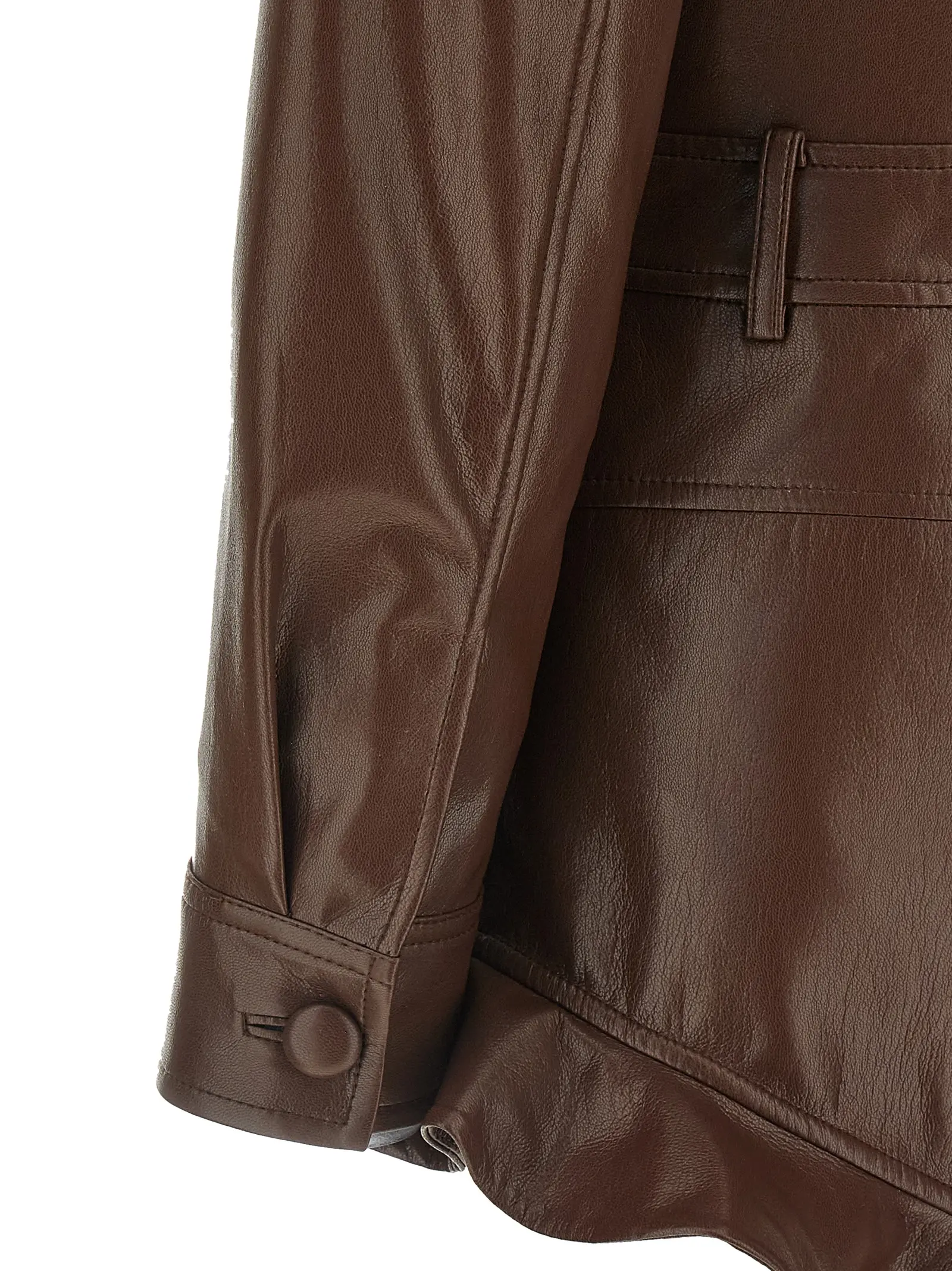 Комбінезон Self Portrait Leather effect коричневий 4 Leather effect jumpsuit 100% polyurethane SELF PORTRAIT Brown